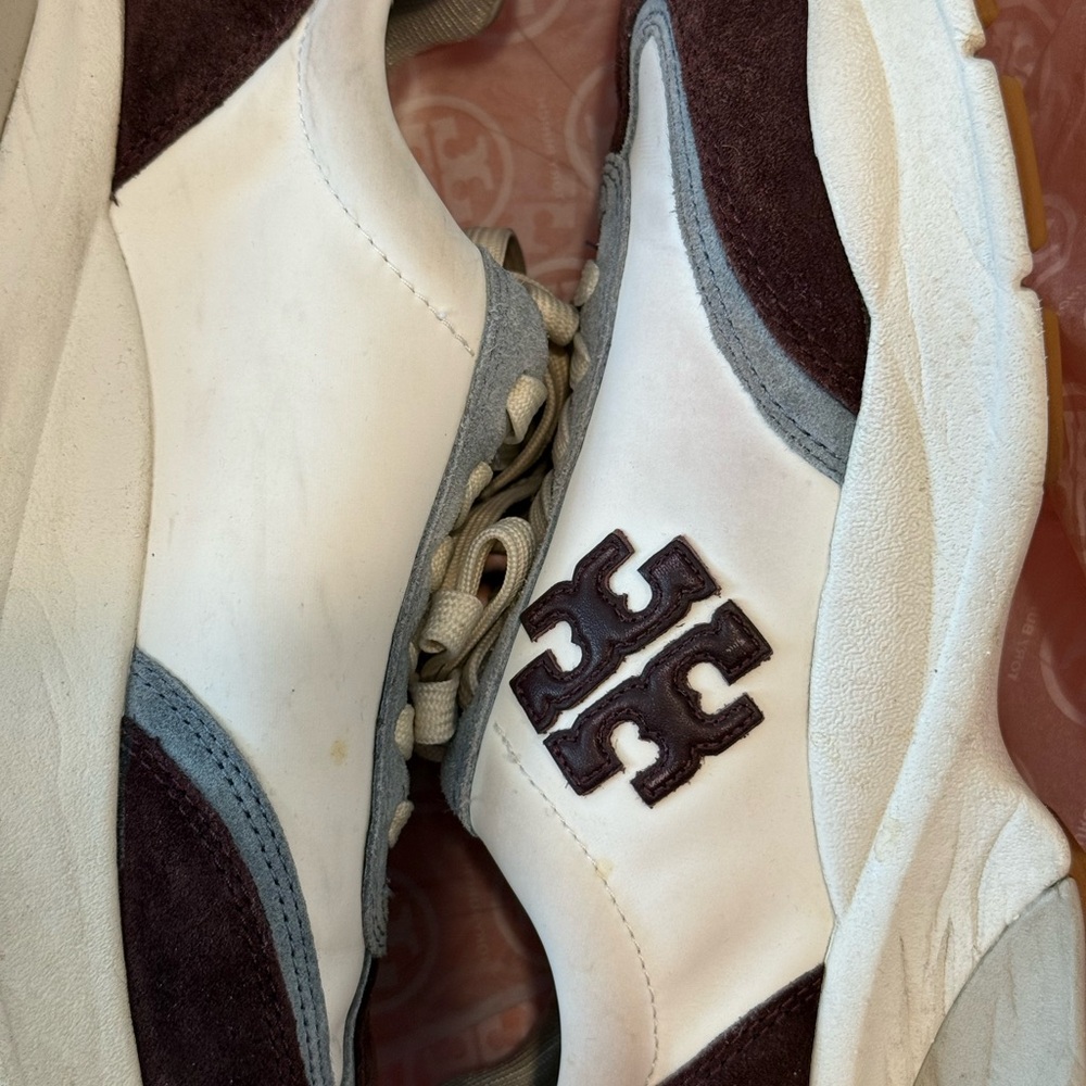Tory Burch Tory Trainer White/Plum - Picture 11 of 13